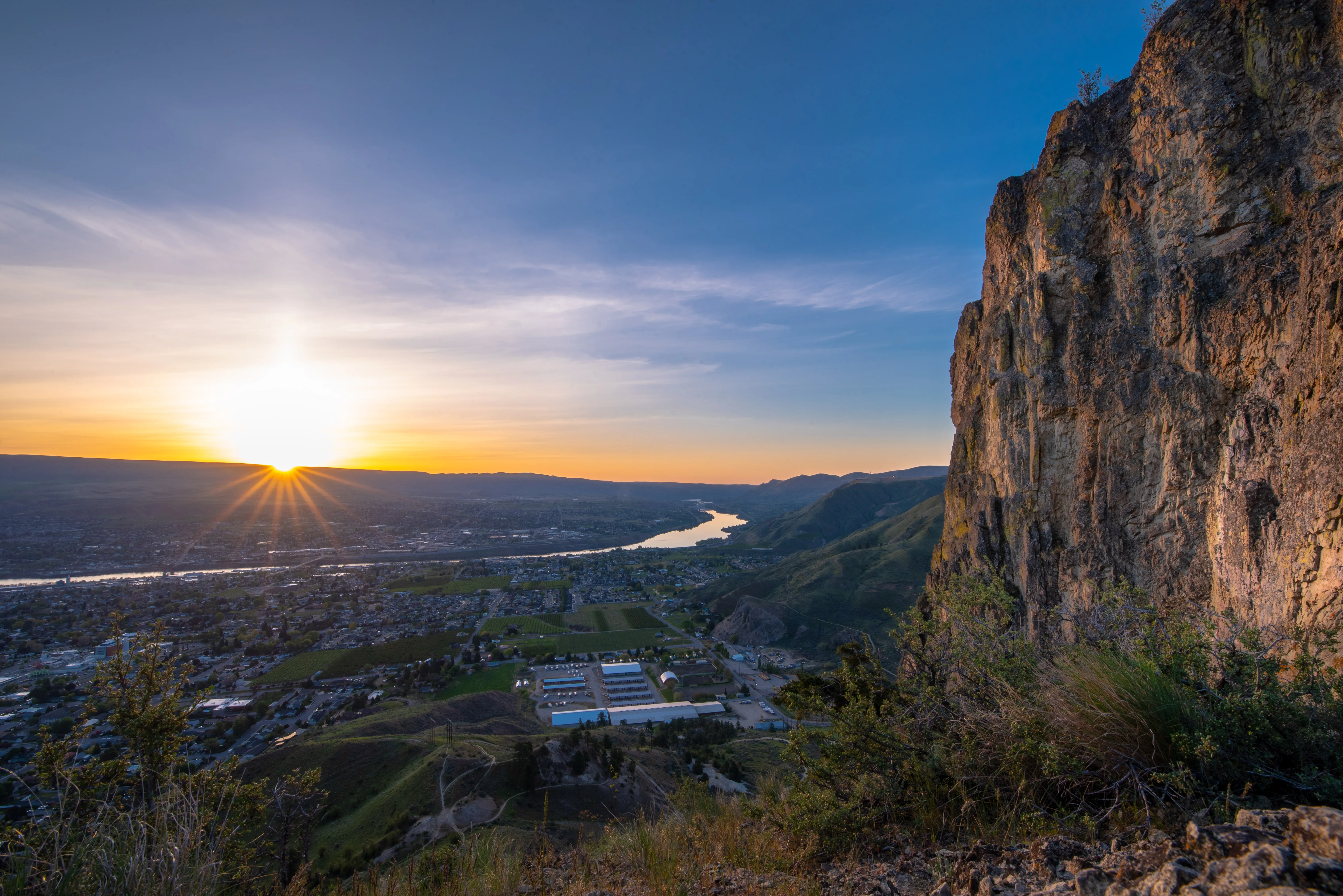 Sunrise over Wenatchee Valley, North Central Washington